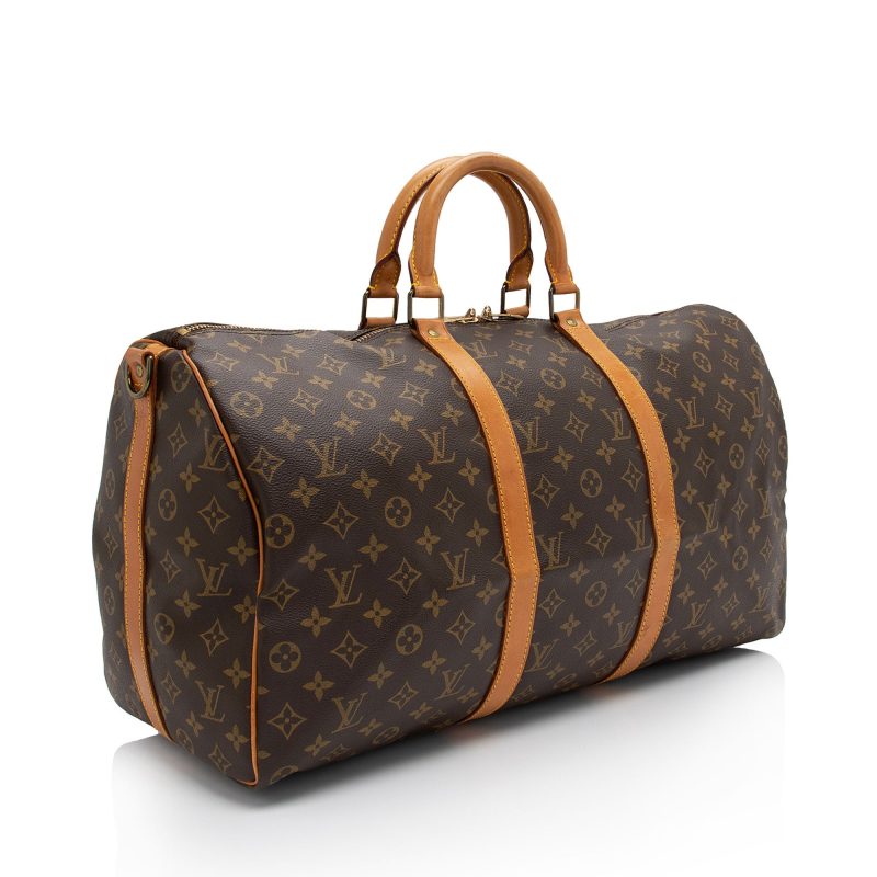 Louis Vuitton Vintage Monogram Canvas Keepall Bandouliere 50 Duffle Bag (ltytWp) - Image 2