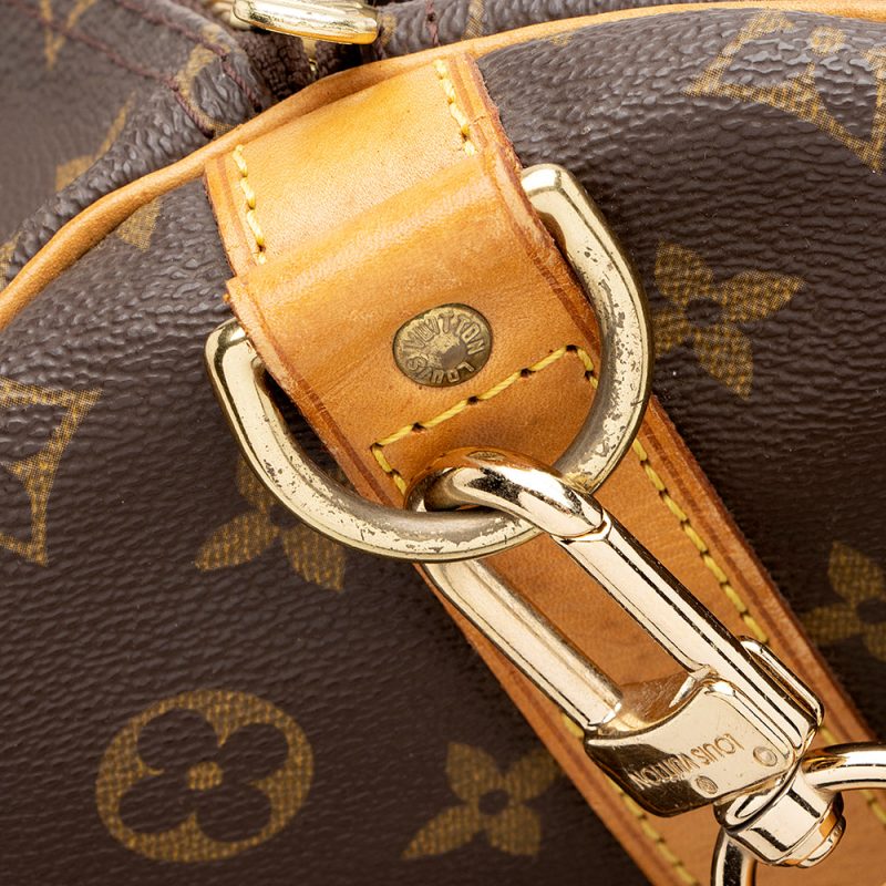 Louis Vuitton Vintage Monogram Canvas Keepall Bandouliere 55 Duffel Bag (16864) - Image 9