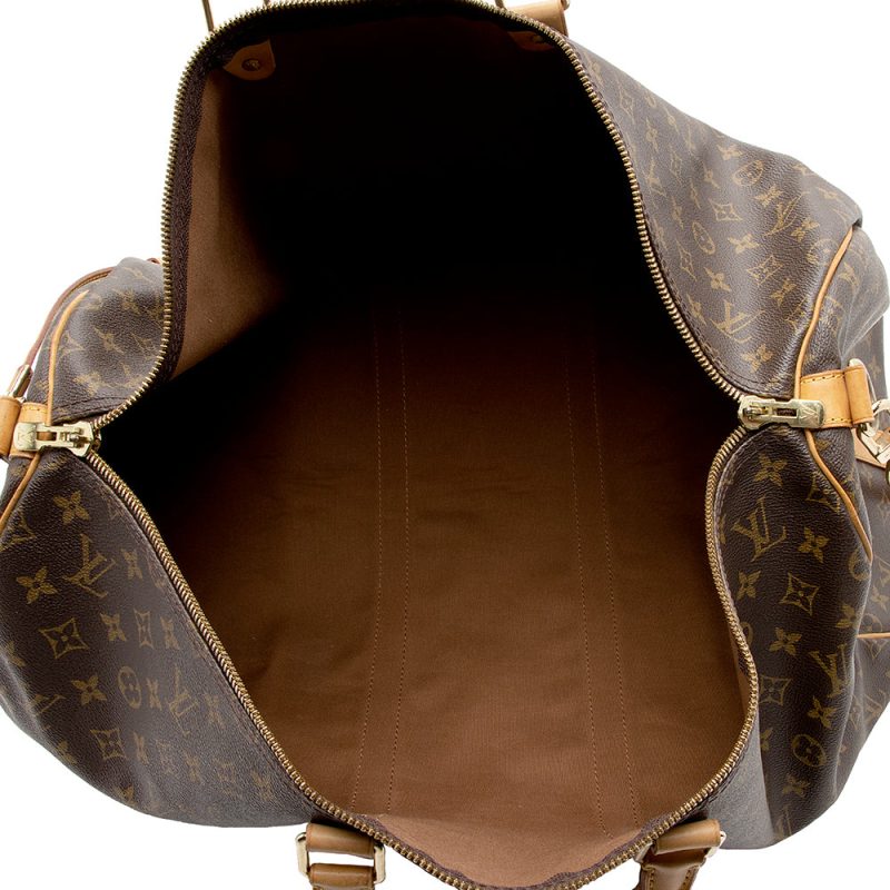 Louis Vuitton Vintage Monogram Canvas Keepall Bandouliere 55 Duffel Bag (16864) - Image 6