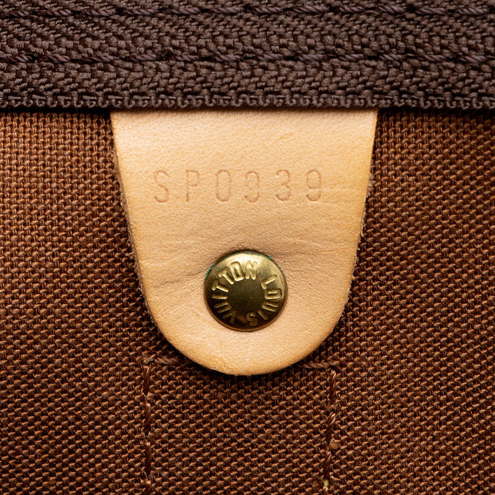 Louis Vuitton Vintage Monogram Canvas Keepall Bandouliere 55 Duffel Bag (17039) - Image 5