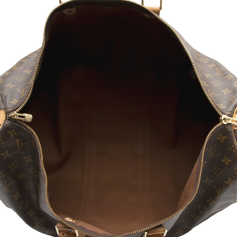 Louis Vuitton Vintage Monogram Canvas Keepall Bandouliere 55 Duffel Bag (17039) - Image 6