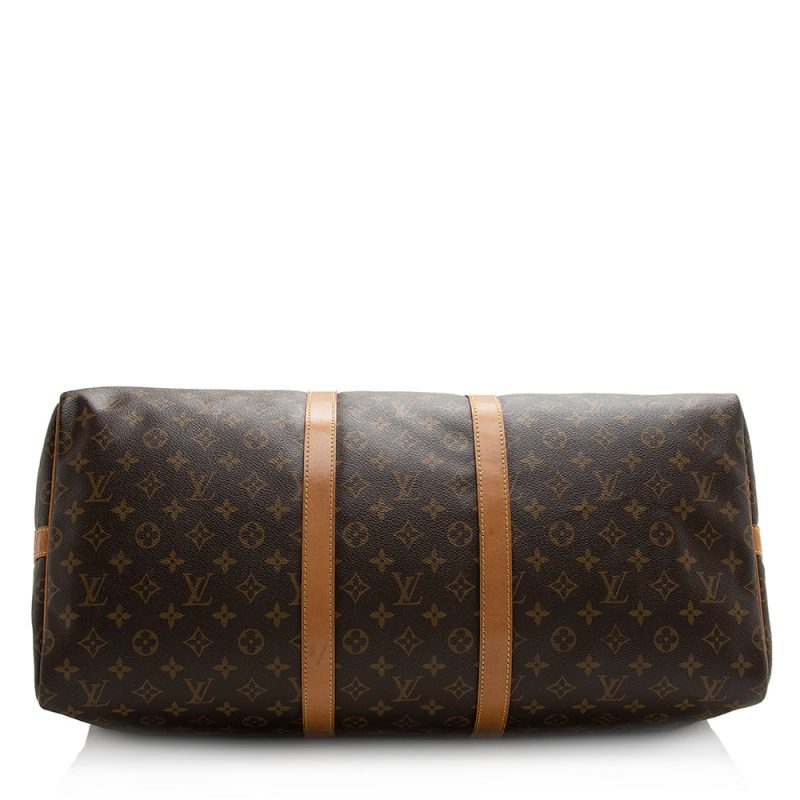 Louis Vuitton Vintage Monogram Canvas Keepall Bandouliere 55 Duffel Bag (21498) - Image 4
