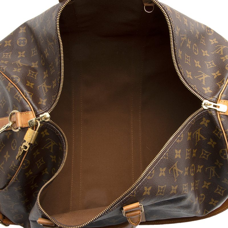 Louis Vuitton Vintage Monogram Canvas Keepall Bandouliere 55 Duffel Bag (21498) - Image 6