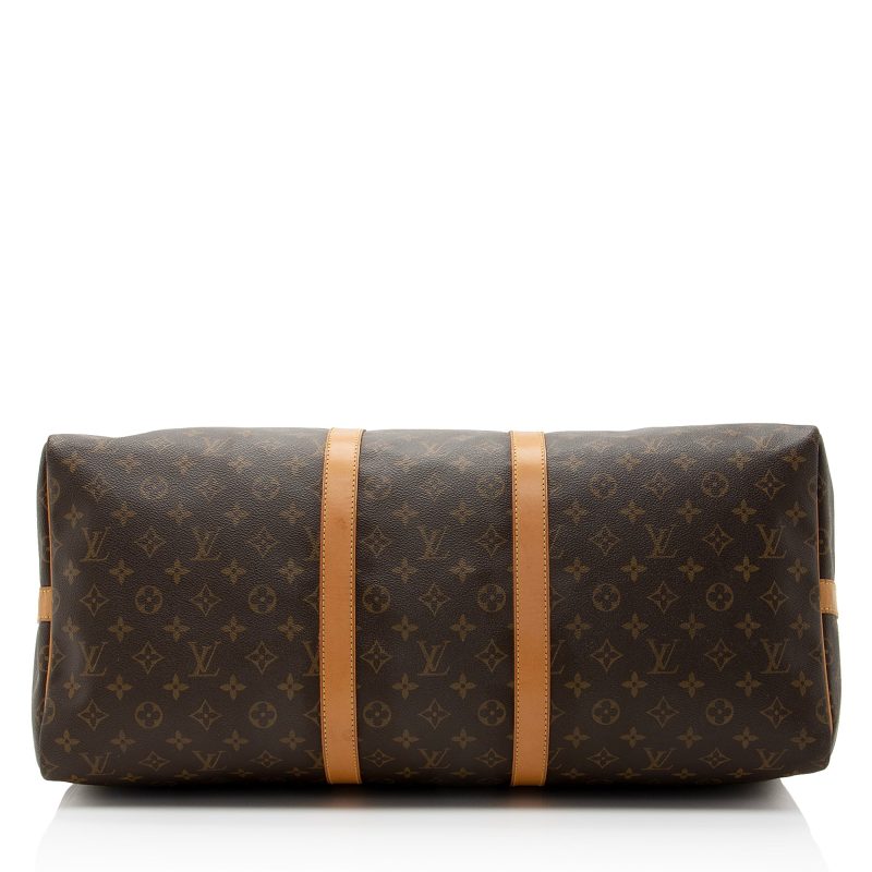 Louis Vuitton Vintage Monogram Canvas Keepall Bandouliere 55 Duffle Bag (22479) - Image 4