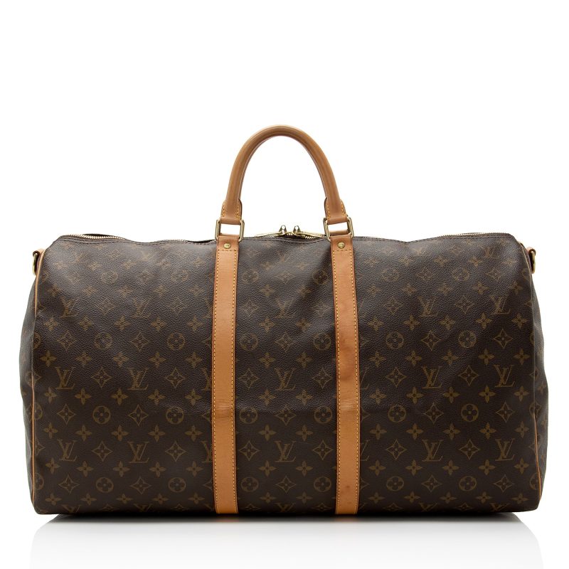 Louis Vuitton Vintage Monogram Canvas Keepall Bandouliere 55 Duffle Bag (22479)