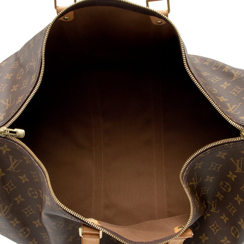 Louis Vuitton Vintage Monogram Canvas Keepall Bandouliere 55 Duffle Bag (22479) - Image 7