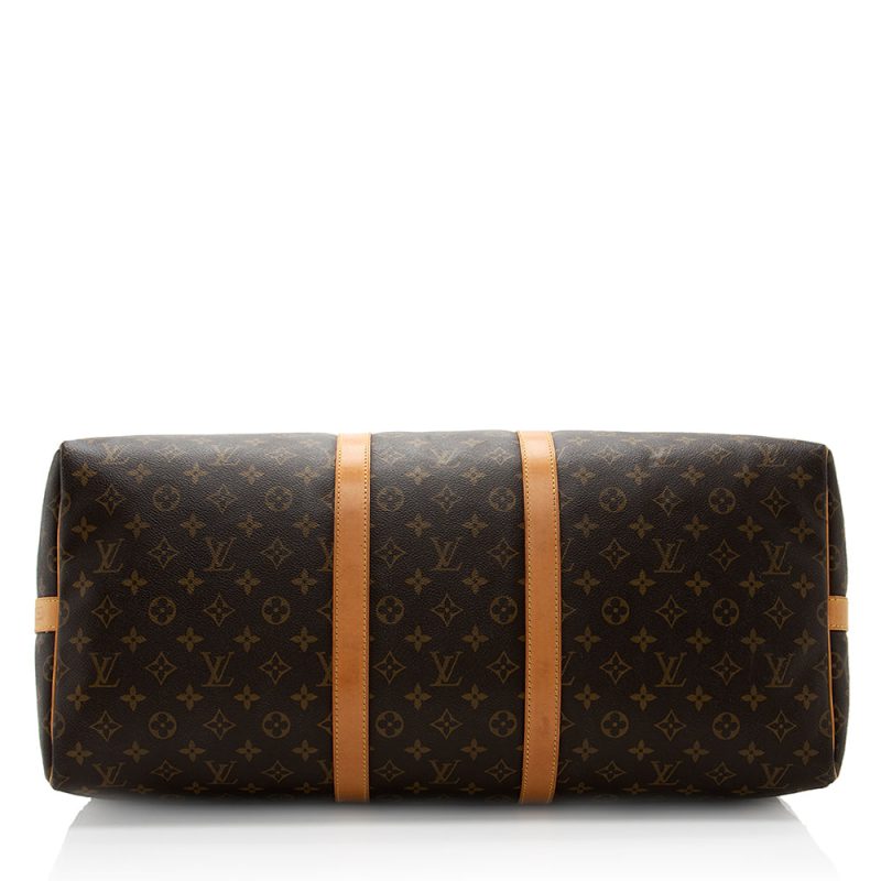 Louis Vuitton Vintage Monogram Canvas Keepall Bandouliere 55 Duffle Bag (18608) - Image 4