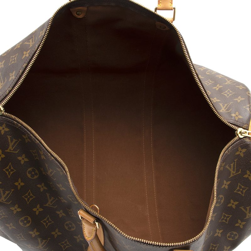 Louis Vuitton Vintage Monogram Canvas Keepall Bandouliere 55 Duffle Bag (18608) - Image 7