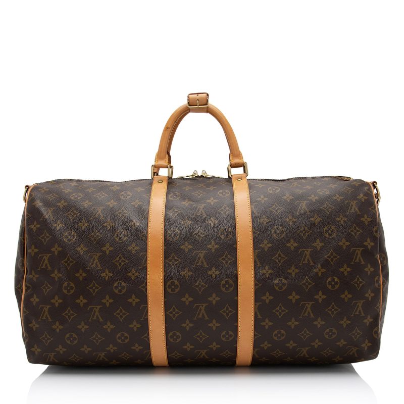 Louis Vuitton Vintage Monogram Canvas Keepall Bandouliere 55 Duffle Bag (PQTyV5) - Image 3