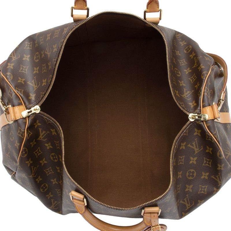 Louis Vuitton Vintage Monogram Canvas Keepall Bandouliere 55 Duffle Bag (PQTyV5) - Image 7