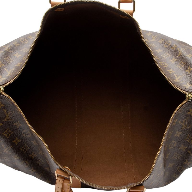 Louis Vuitton Vintage Monogram Canvas Keepall Bandouliere 55 Duffle Bag (KRqlod) - Image 7