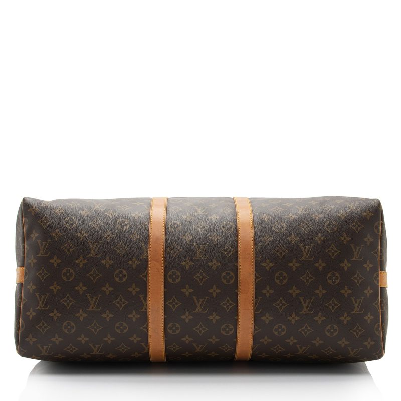 Louis Vuitton Vintage Monogram Canvas Keepall Bandouliere 55 Duffle Bag (DjCkRL) - Image 4