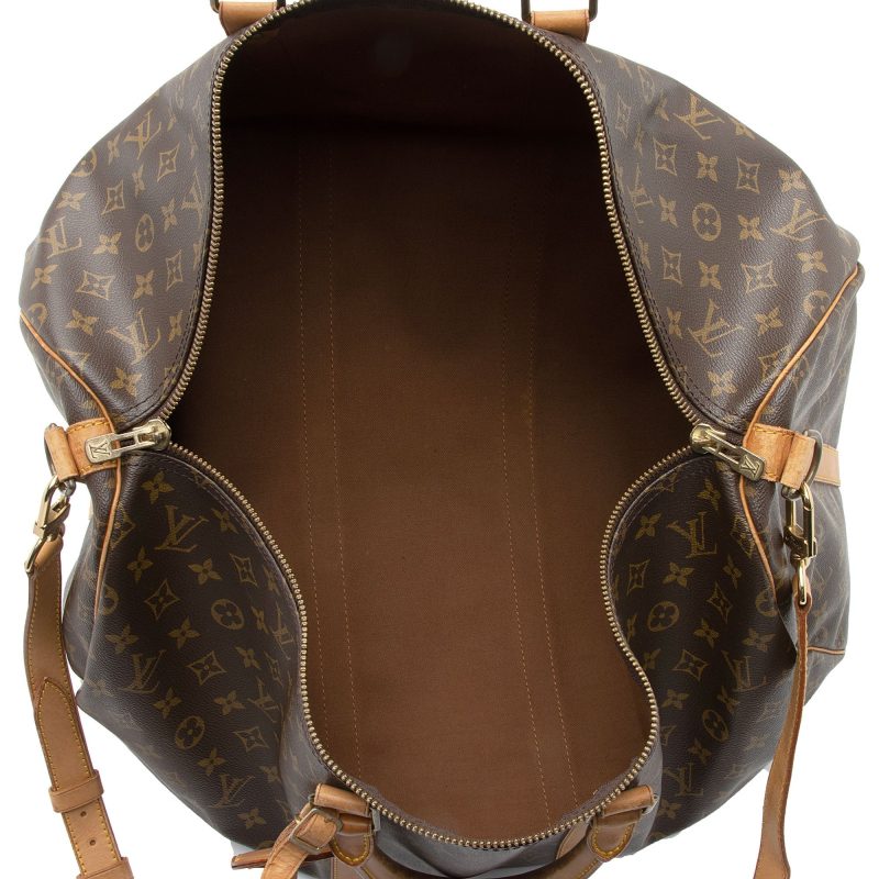 Louis Vuitton Vintage Monogram Canvas Keepall Bandouliere 55 Duffle Bag (DjCkRL) - Image 7