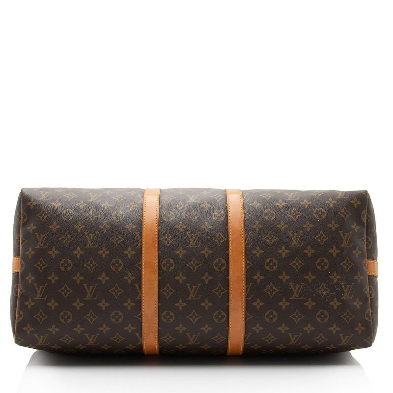 Louis Vuitton Vintage Monogram Canvas Keepall Bandouliere 55 Duffle Bag (tXtvqY) - Image 4