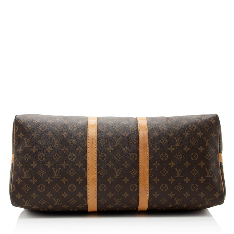 Louis Vuitton Vintage Monogram Canvas Keepall Bandouliere 55 Duffle Bag (21161) - Image 4