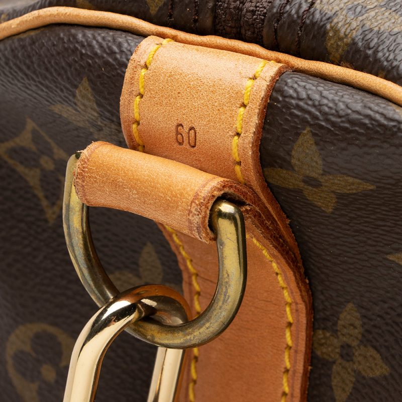 Louis Vuitton Vintage Monogram Canvas Keepall Bandouliere 60 Duffel Bag (17041) - Image 8