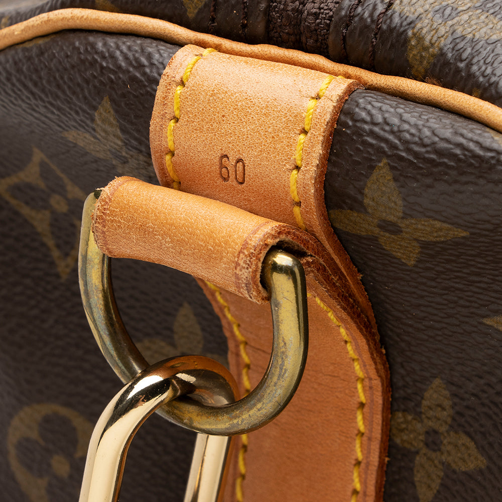 Louis Vuitton Vintage Monogram Canvas Keepall Bandouliere 60 Duffel Bag (17041) - Image 8