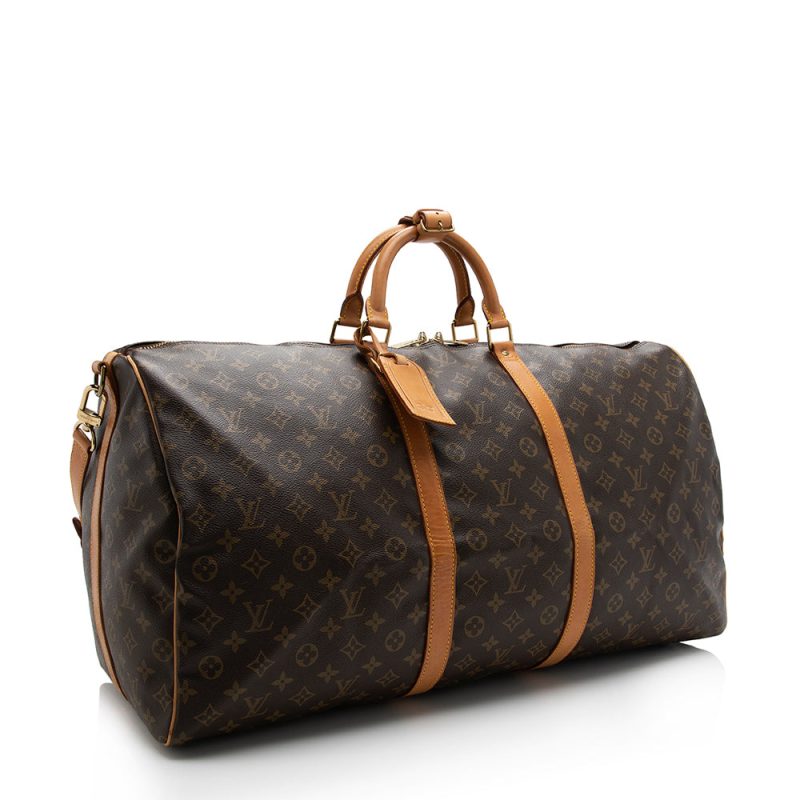 Louis Vuitton Vintage Monogram Canvas Keepall Bandouliere 60 Duffel Bag (17041) - Image 2