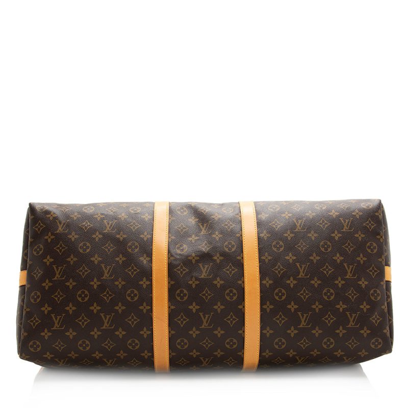Louis Vuitton Vintage Monogram Canvas Keepall Bandouliere 60 Duffel Bag (20338) - Image 4