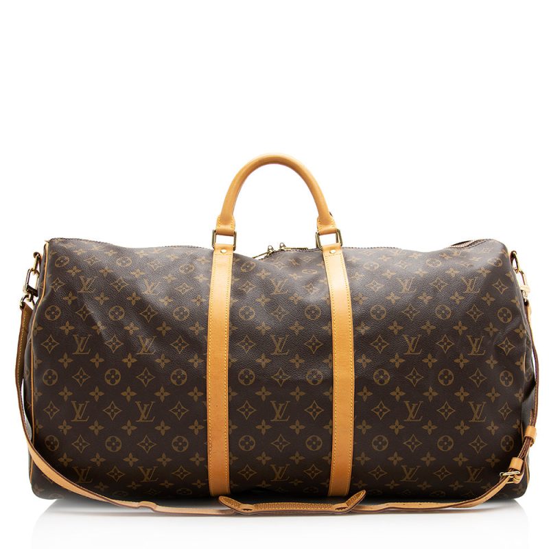 Louis Vuitton Vintage Monogram Canvas Keepall Bandouliere 60 Duffel Bag (20338)