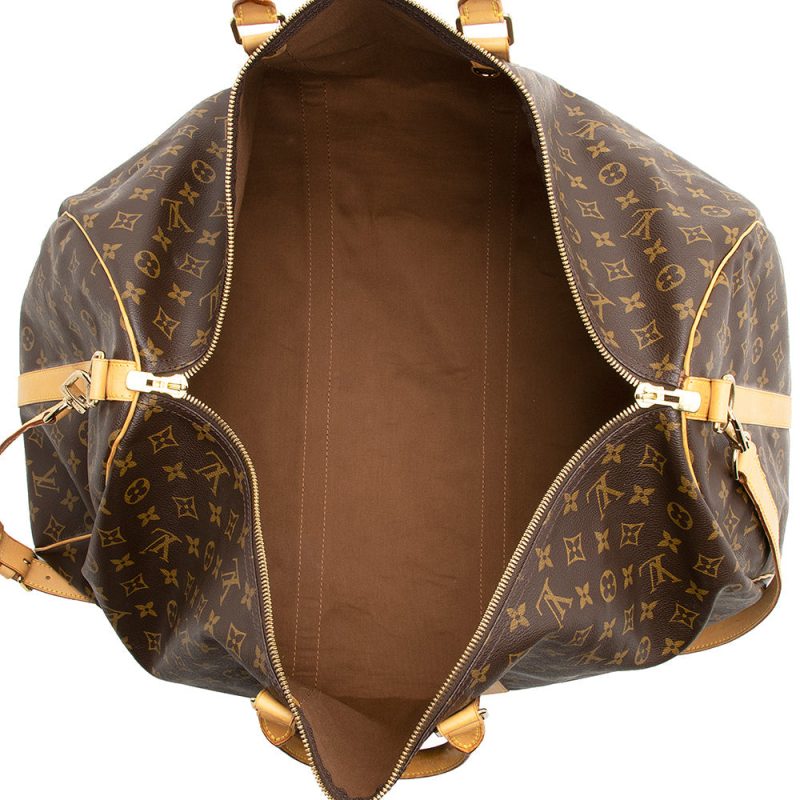 Louis Vuitton Vintage Monogram Canvas Keepall Bandouliere 60 Duffel Bag (20338) - Image 6