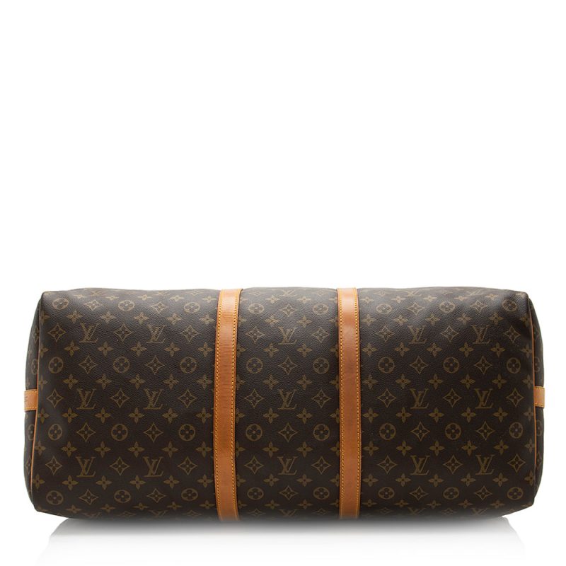 Louis Vuitton Vintage Monogram Canvas Keepall Bandouliere 60 Duffle Bag (20354) - Image 4