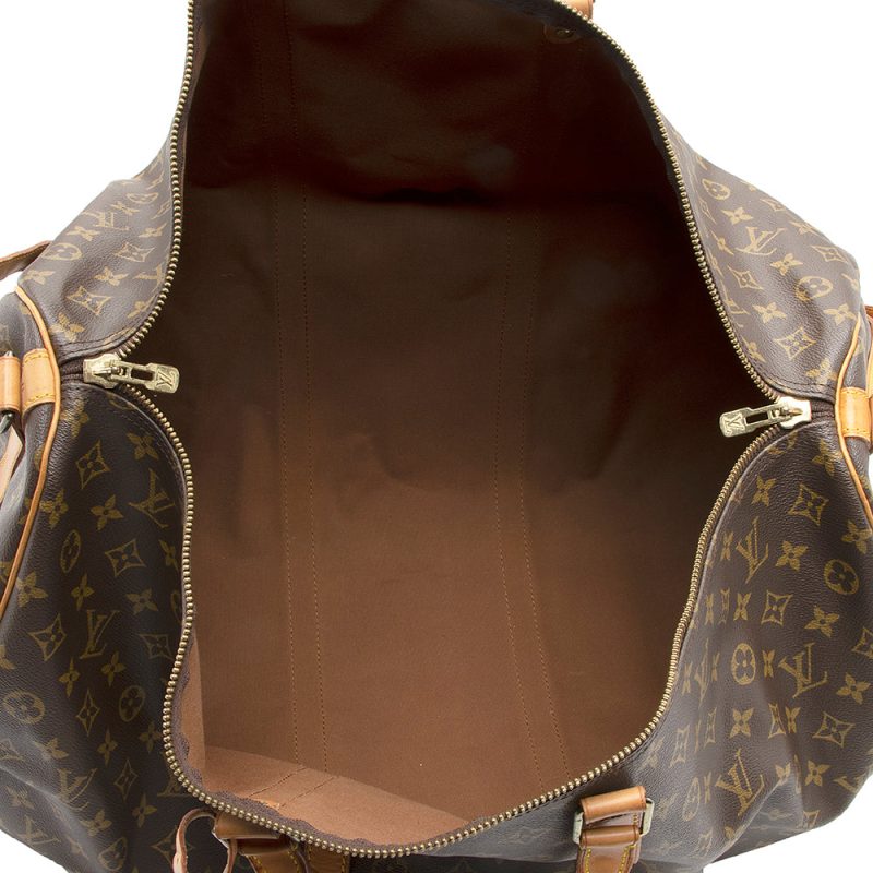 Louis Vuitton Vintage Monogram Canvas Keepall Bandouliere 60 Duffle Bag (20354) - Image 6
