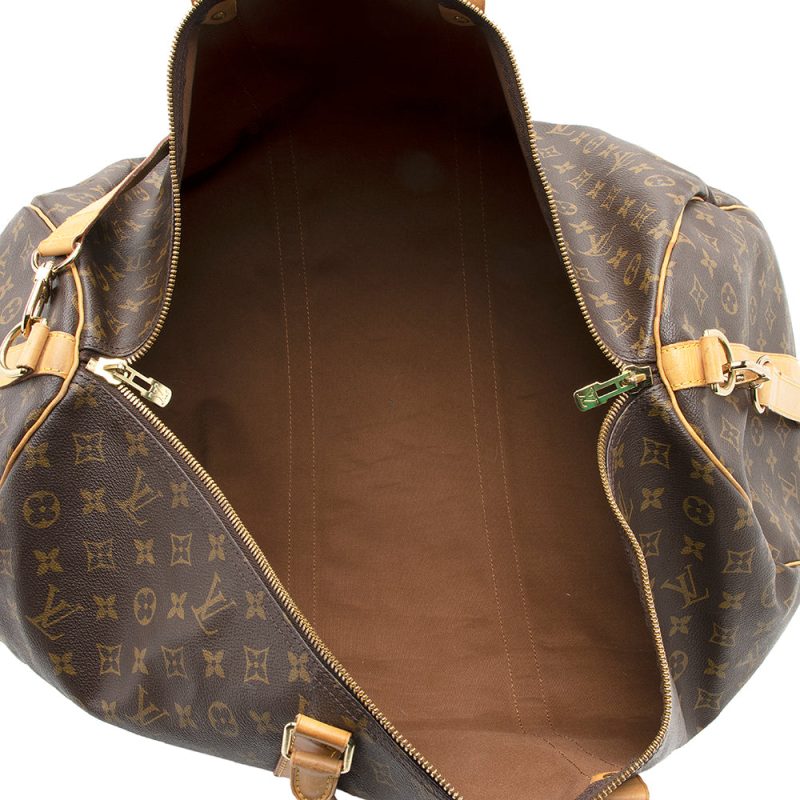 Louis Vuitton Vintage Monogram Canvas Keepall Bandouliere 60 Duffel Bag (20358) - Image 6