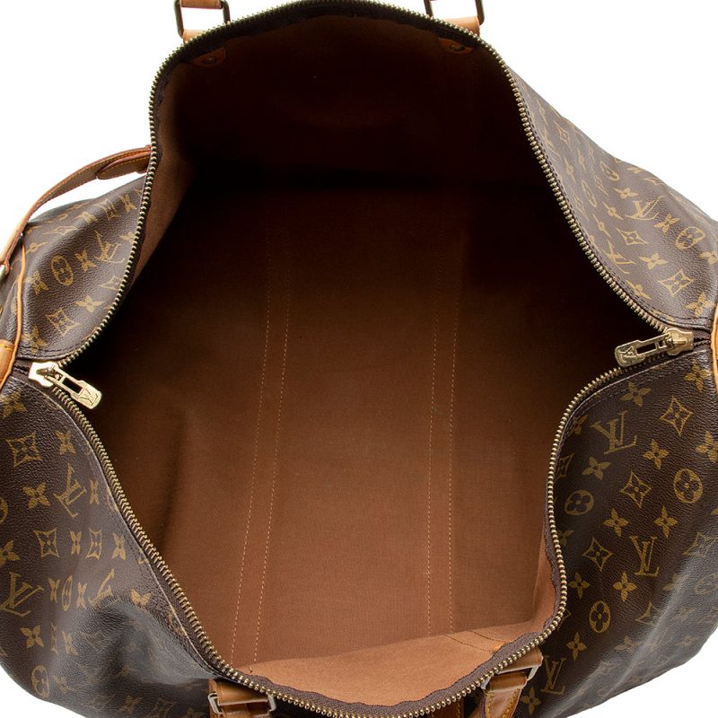 Louis Vuitton Vintage Monogram Canvas Keepall Bandouliere 60 Duffel Bag (20843) - Image 6