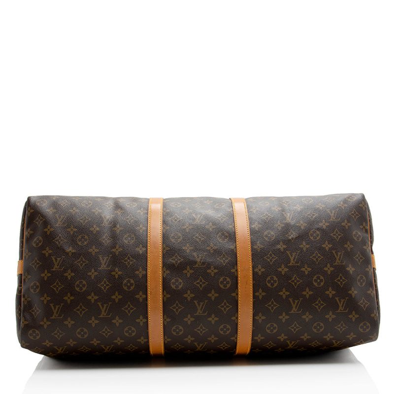 Louis Vuitton Vintage Monogram Canvas Keepall Bandouliere 60 Duffle Bag (21211) - Image 4