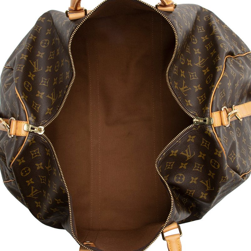 Louis Vuitton Vintage Monogram Canvas Keepall Bandouliere 60 Duffle Bag (21212) - Image 6