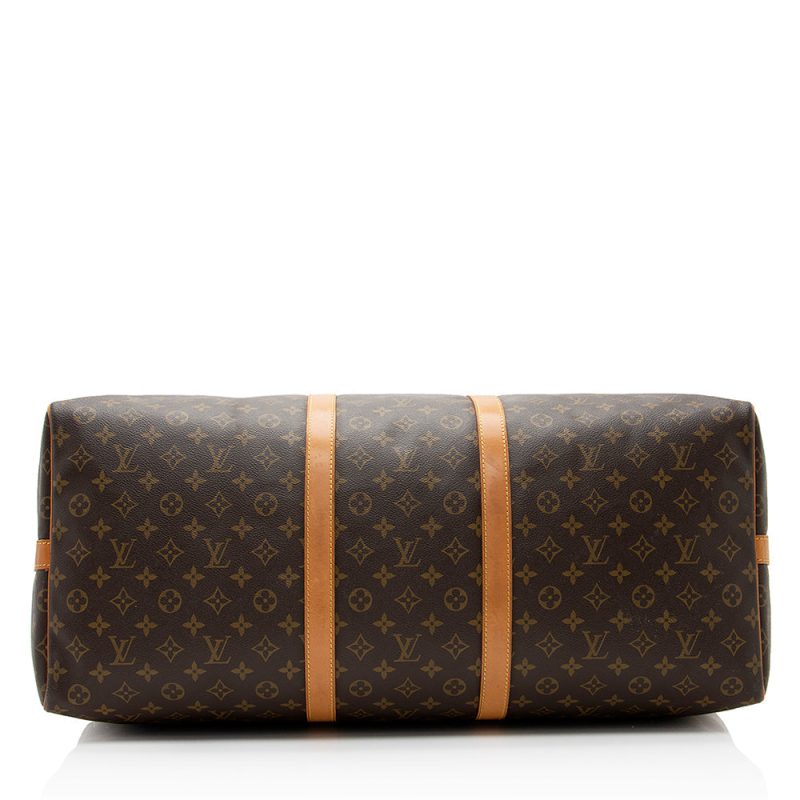 Louis Vuitton Vintage Monogram Canvas Keepall Bandouliere 60 Duffel Bag (21276) - Image 4