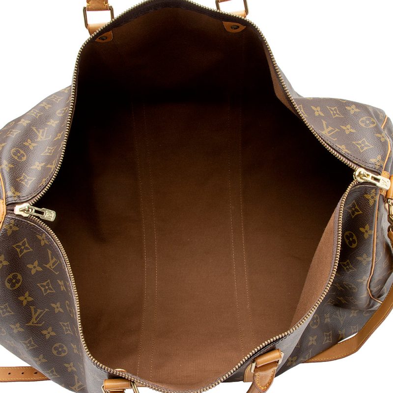 Louis Vuitton Vintage Monogram Canvas Keepall Bandouliere 60 Duffel Bag (21276) - Image 6