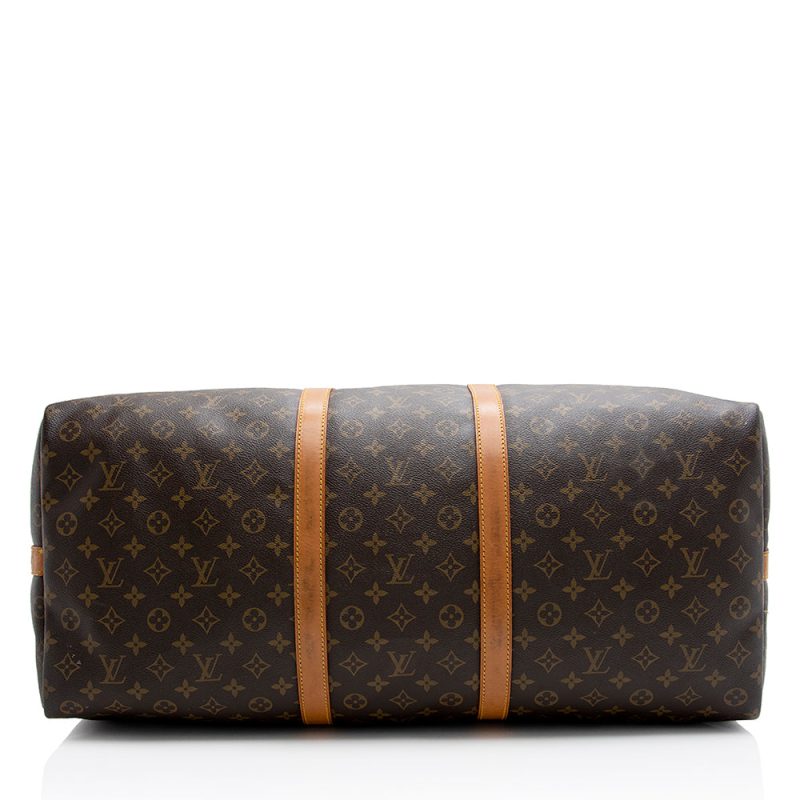 Louis Vuitton Vintage Monogram Canvas Keepall Bandouliere 60 Duffel Bag (21625) - Image 4