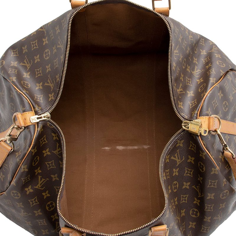 Louis Vuitton Vintage Monogram Canvas Keepall Bandouliere 60 Duffel Bag (21625) - Image 7