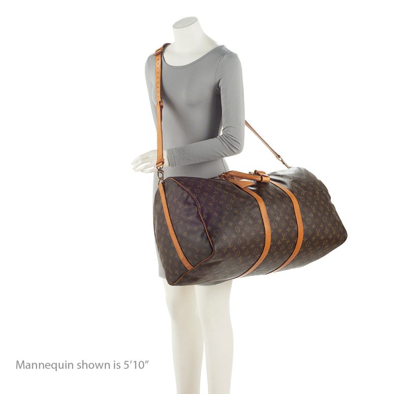Louis Vuitton Vintage Monogram Canvas Keepall Bandouliere 60 Duffel Bag (21625) - Image 5