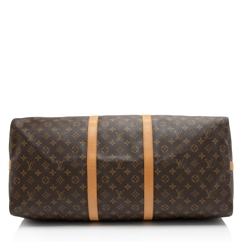 Louis Vuitton Vintage Monogram Canvas Keepall Bandouliere 60 Duffle Bag (05Mljd) - Image 4