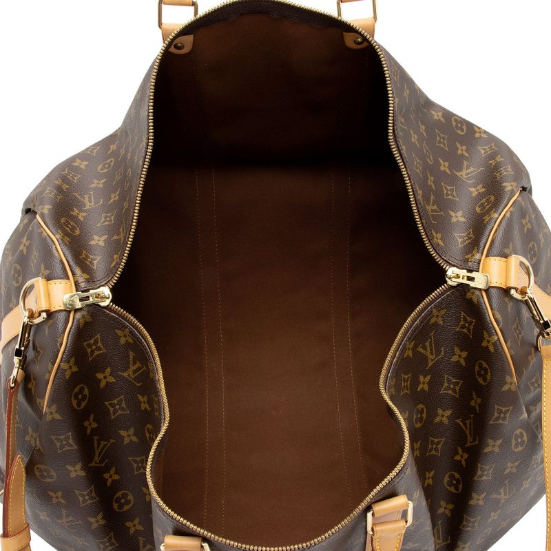 Louis Vuitton Vintage Monogram Canvas Keepall Bandouliere 60 Duffle Bag (N7uWMn) - Image 7