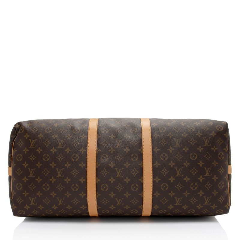 Louis Vuitton Vintage Monogram Canvas Keepall Bandouliere 60 Duffle Bag (1obcrO) - Image 4