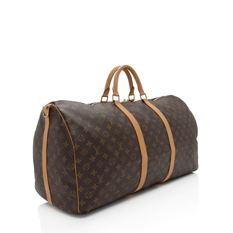 Louis Vuitton Vintage Monogram Canvas Keepall Bandouliere 60 Duffle Bag (1obcrO) - Image 2