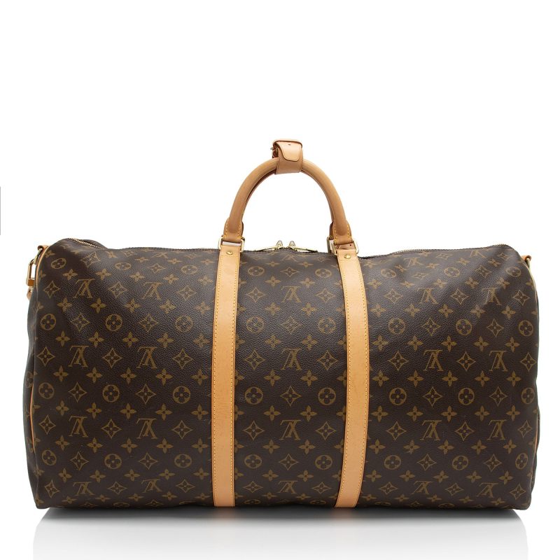 Louis Vuitton Vintage Monogram Canvas Keepall Bandouliere 60 Duffle Bag (2g6q76) - Image 3