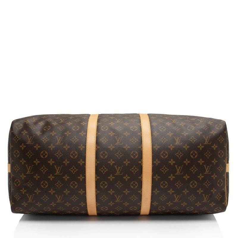 Louis Vuitton Vintage Monogram Canvas Keepall Bandouliere 60 Duffle Bag (2g6q76) - Image 4