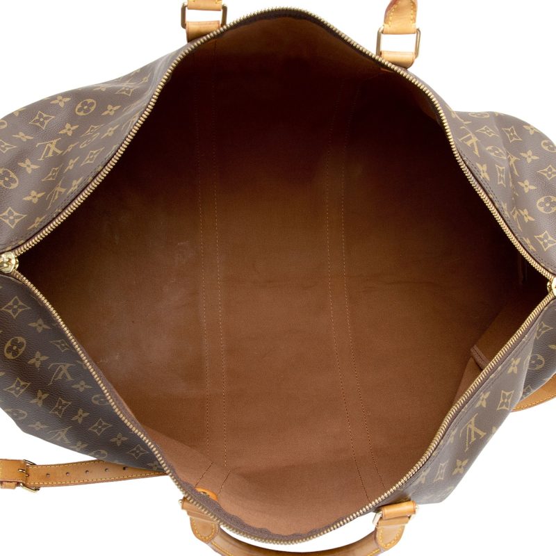 Louis Vuitton Vintage Monogram Canvas Keepall Bandouliere 60 Duffle (Pcqeua) - Image 7