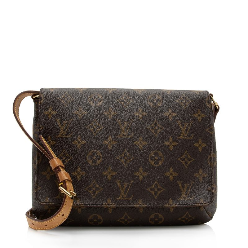 Louis Vuitton Vintage Monogram Canvas Musette Tango Shoulder Bag (KMDI1u)