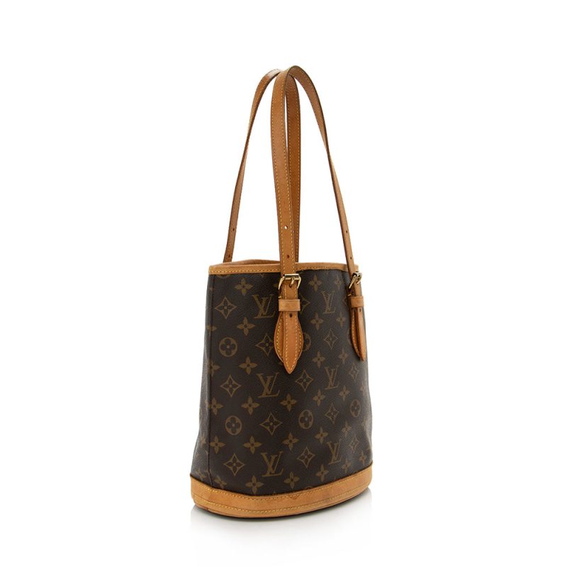 Louis Vuitton Vintage Monogram Canvas Petit Bucket Tote (16436) - Image 2