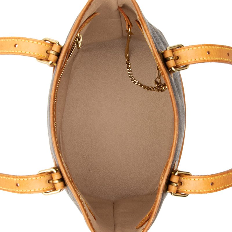 Louis Vuitton Vintage Monogram Canvas Petit Bucket Tote (18926) - Image 7