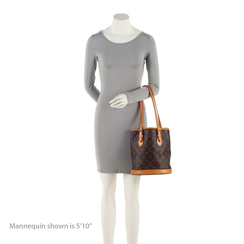 Louis Vuitton Vintage Monogram Canvas Petit Bucket Tote (21631) - Image 5