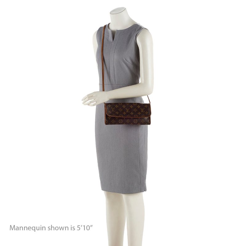 Louis Vuitton Vintage Monogram Canvas Pochette Twin GM Shoulder Bag (18031) - Image 5