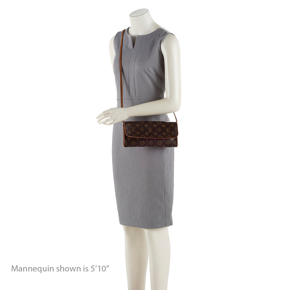 Louis Vuitton Vintage Monogram Canvas Pochette Twin GM Shoulder Bag (18031) - Image 5