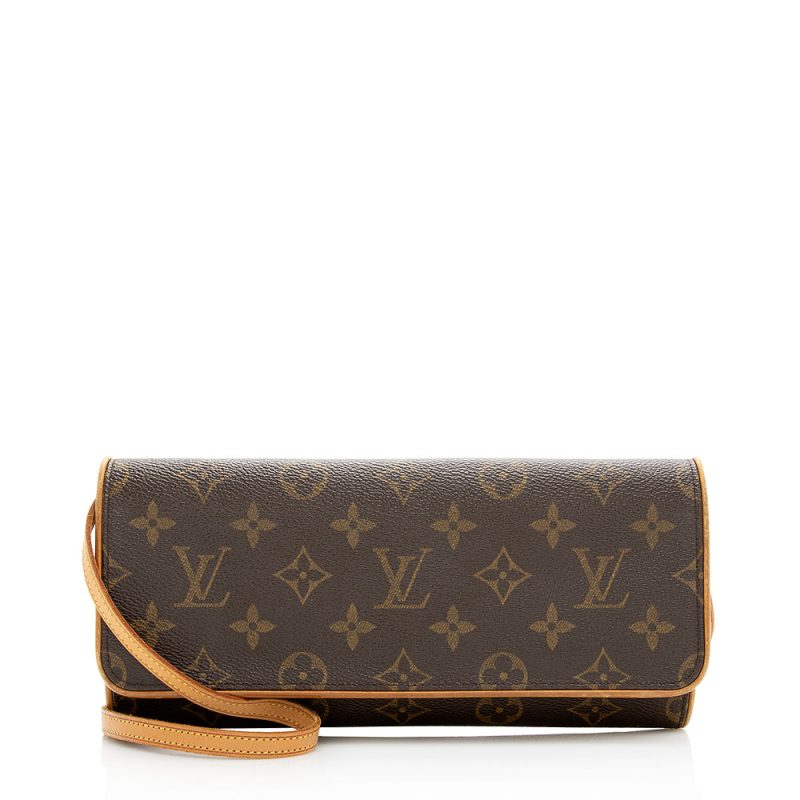 Louis Vuitton Vintage Monogram Canvas Pochette Twin GM Shoulder Bag (20313)